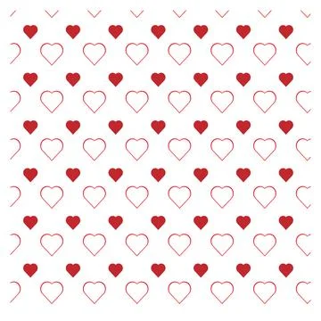Modern love shape seamless texture for decorative art projects Stock Illustration