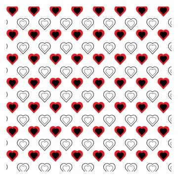 Modern love shape seamless texture for decorative art projects Stock Illustration
