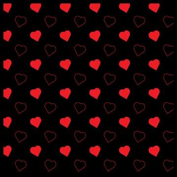 Modern love shape seamless texture for decorative art projects Stock Illustration