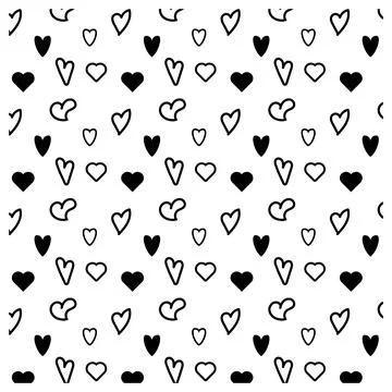 Modern love shape seamless texture for decorative art projects Stock Illustration