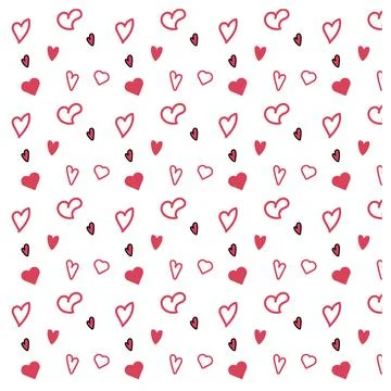 Modern love shape seamless texture for decorative art projects Stock Illustration