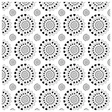 Modern love shape seamless texture for decorative art projects Stock Illustration