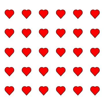 Modern love shape seamless texture for decorative art projects Stock Illustration