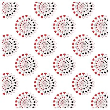 Modern love shape seamless texture for decorative art projects Stock Illustration