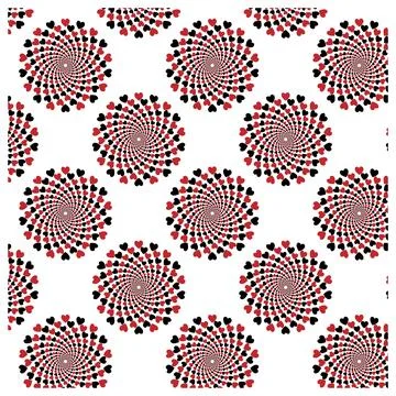Modern love shape seamless texture for decorative art projects Stock Illustration