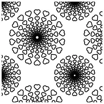 Modern love shape seamless texture for decorative art projects Stock Illustration