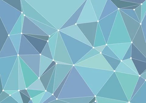 Modern low poly background with connecting lines and dots Stock Illustration
