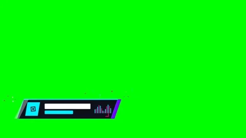 Modern lower third with abstract digital data on green screen broadcast overlay Stock-Footage 346966502