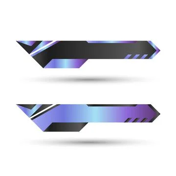 Modern lower third banners for live breaking news and video streaming title Stock Illustration