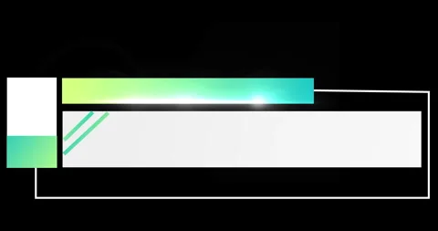 Modern lower third with empty copy space for writing custom messages Stock Footage 307618406