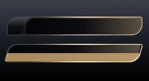 Modern lower third graphics banners sleek, dark grey and elegant metallic g.. Иллюстрация