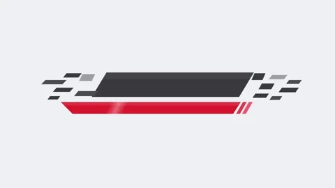 Modern Lower Third Motion Graphic with Red and Black Geometric Bars and Animate Stock-Footage 348207109
