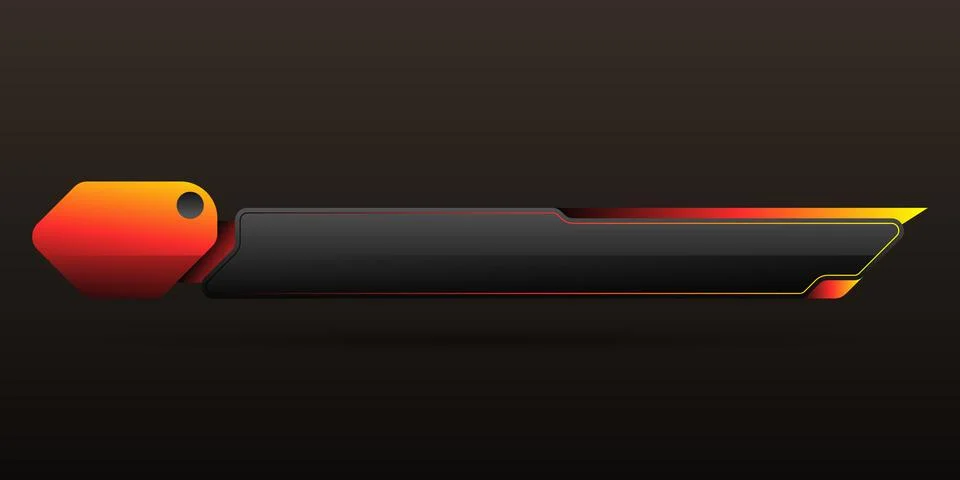 Modern lower third title strip bar for video streaming and screen broadcasting Illustrazione stock