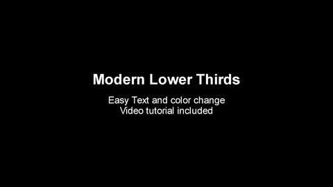 Modern Lower Thirds Stock After Effects