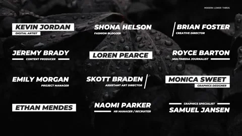 Modern Lower Thirds Stock After Effects