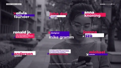 Modern Lower Thirds Stock After Effects