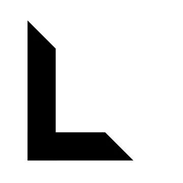 Modern lowercase letter l icon with clean geometric design Stock Illustration