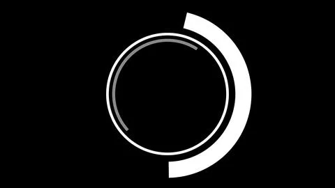 Modern luminous preloader, white circular progress loading bar. 3D animation イラスト素材