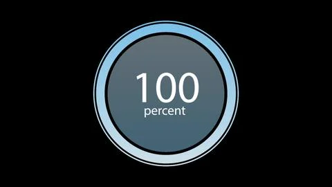 Modern luminous preloader, white circular progress loading bar. 3D animation. 스톡 일러스트