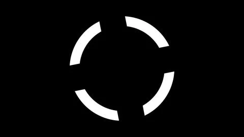 Modern luminous preloader, white circular progress loading bar. 3D animation. 스톡 일러스트