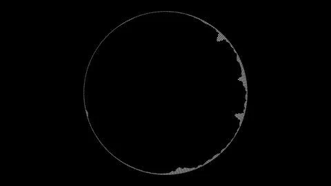 Modern luminous preloader, white circular progress loading bar. 3D animation. Stock Illustration