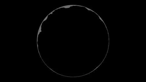 Modern luminous preloader, white circular progress loading bar. 3D animation. Stock Illustration