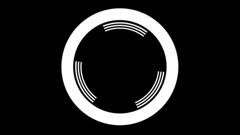 Modern luminous preloader, white circular progress loading bar. 3D animation 스톡 일러스트