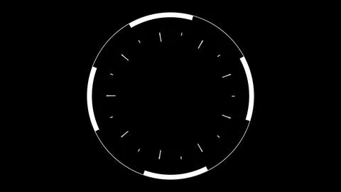 Modern luminous preloader, white circular progress loading bar. 3D animation Stock Illustration