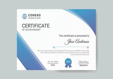 Modern luxury certificate template design Premium Stock Illustration