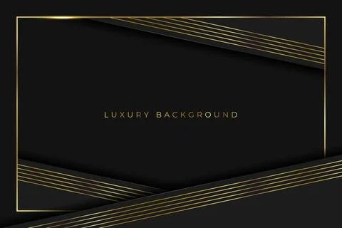 Modern luxury golden frame abstract background overlap layer on dark and sh.. 库存插图