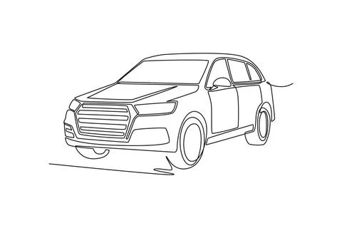 Modern luxury SUV from a front perspective. Automotive engineering Stock-Illustration