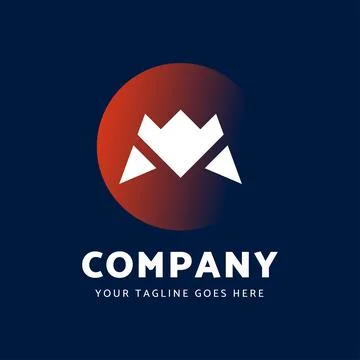 Modern M Leatter Logo Stock Illustration