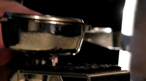 Modern machine for grinding coffee beans Stock Footage 27462807