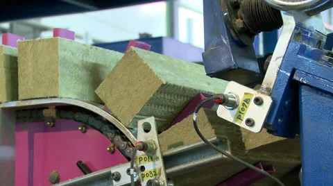 Modern machine for move wooden bars Video stock 32075736
