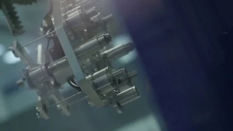 Modern Machine Tool Works in Brightly Lit Plant Workshop Видео 72927686