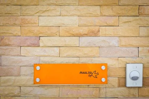 Modern mail box on the wall Stock Photos