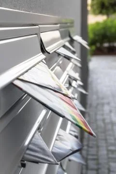 Modern mailboxes Stock Photos