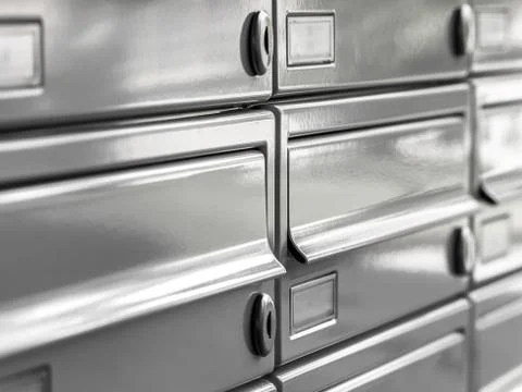 Modern mailboxes Stock Photos