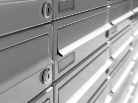 Modern mailboxes Stock Photos