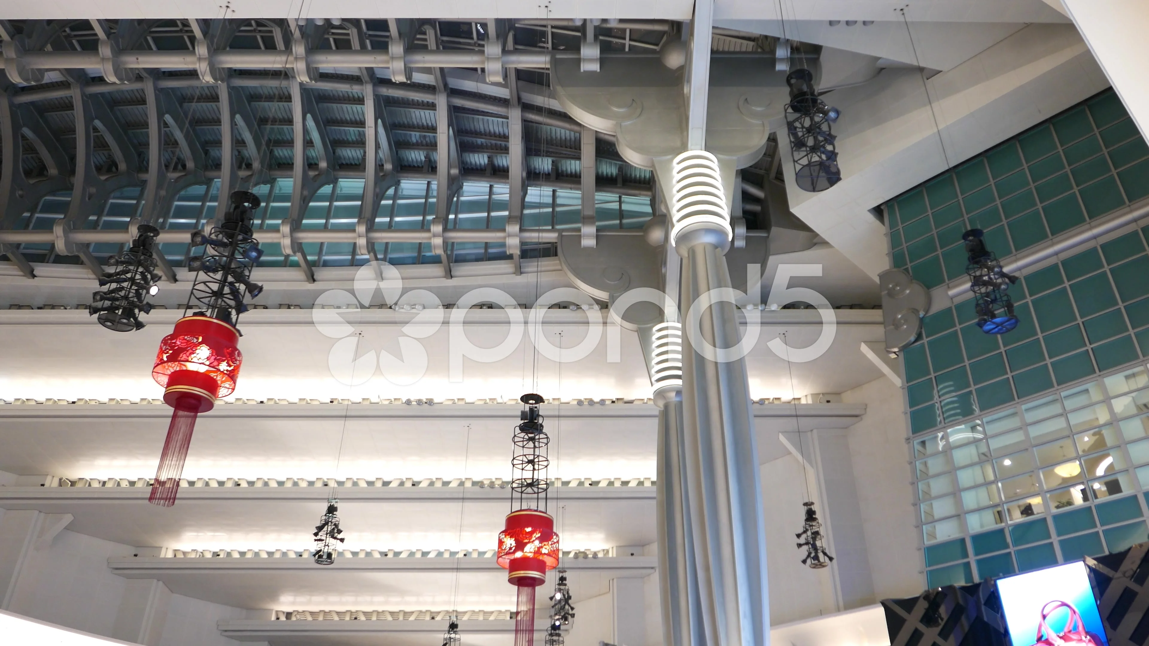 Modern Mall Futuristic Ceiling Design Steel Decoration And