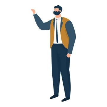 Modern man standing Stock Illustration