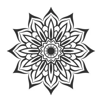 Modern Mandala art illustration Illustrazione stock