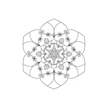 Modern Mandala art,basic line pattern in Zentangle design Stock Illustration