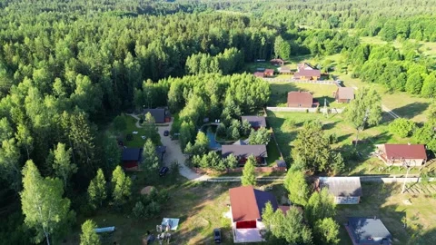 Modern mansion near the forest Stock Footage 246853902