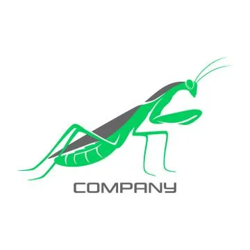 Modern mantis logo Stock Illustration