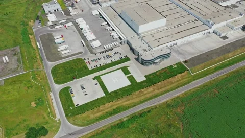 Modern Manufacturing Architecture Stock Footage 135109756