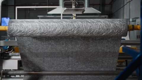 Modern Manufacturing Processes Guarantee Strong Glass Fiber Fabrics With Strict Stock Footage 323799993