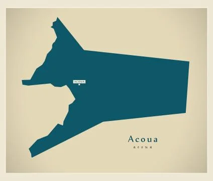 Modern Map - Acoua YT Stock Illustration