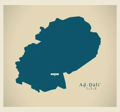 Modern Map - Ad Dali YE Stock Illustration