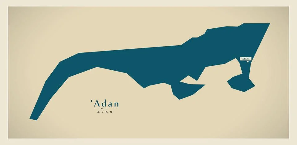 Modern Map - Adan YE Stock Illustration